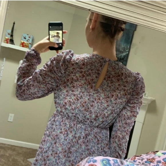 wild fable | Long Sleeve Floral Mini Dress - Picture 8 of 14